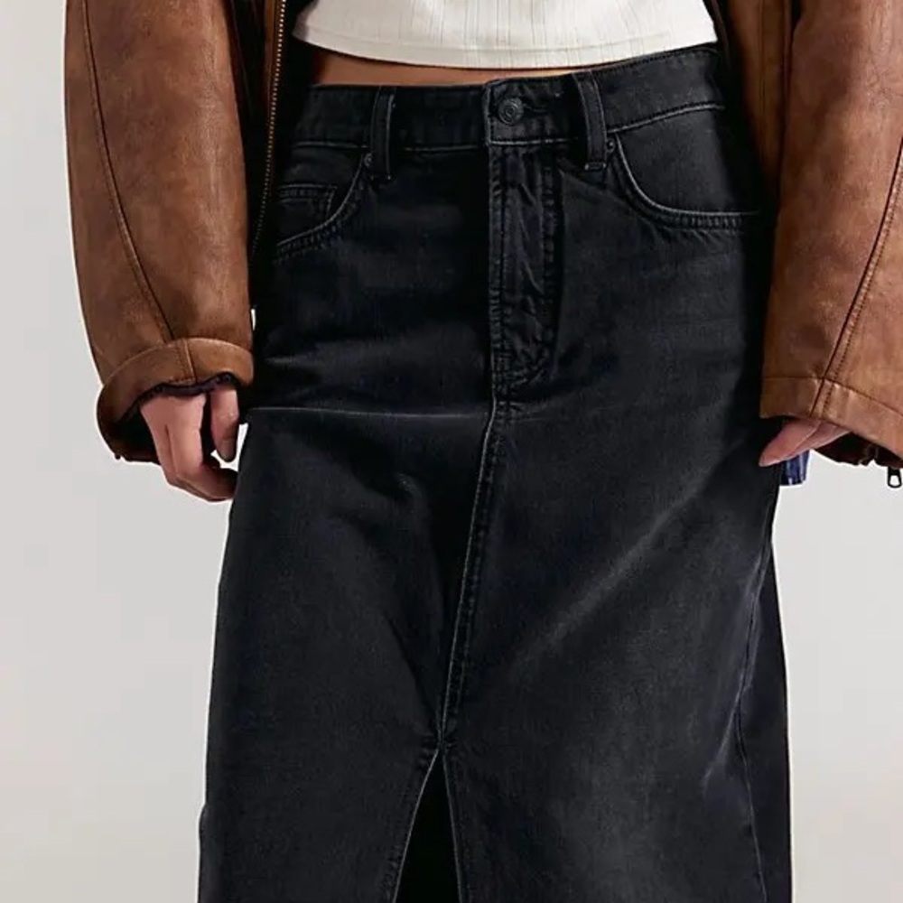 NWT We The Free Women's Nothing Better Denim Maxi Skirt - Picture 4 of 14